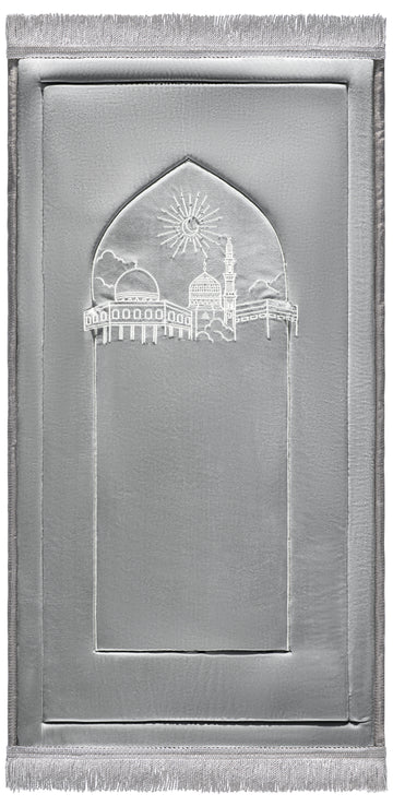 Menarat Al-Islam Embroidery Prayer Mat | Urban Rugs