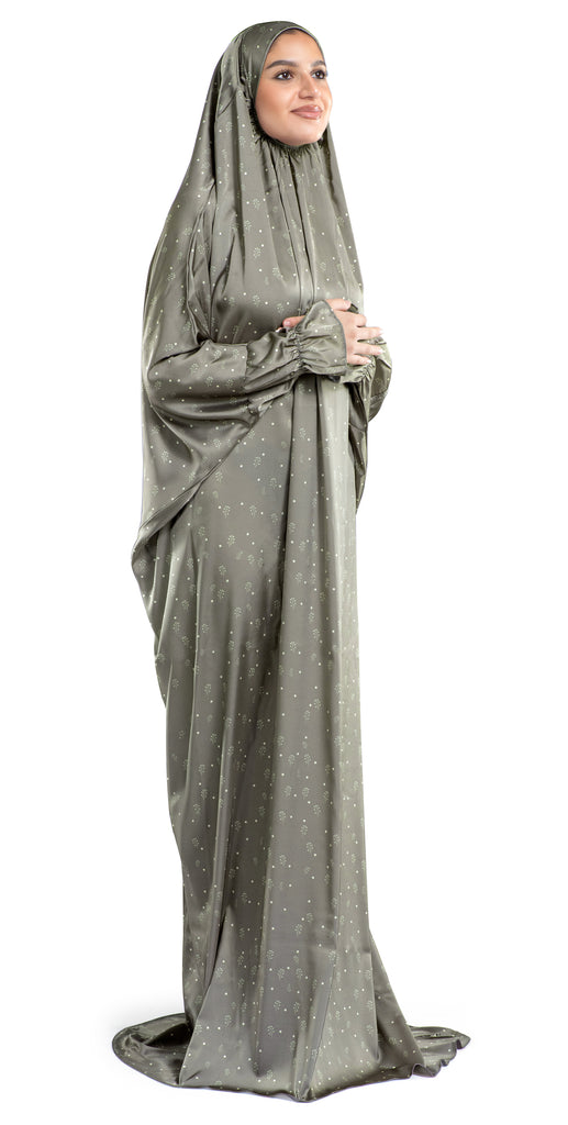 Kale Satin Islamic Prayer Wear | Urban Rugs