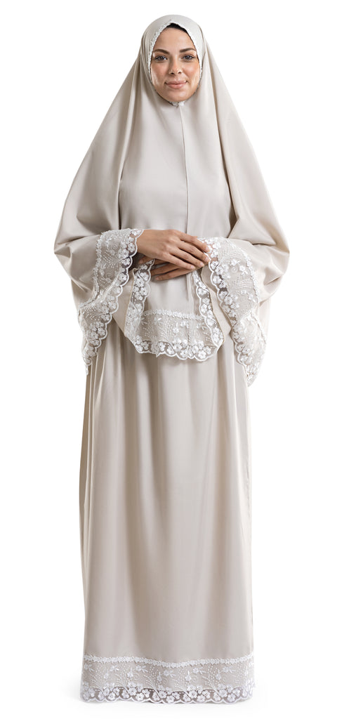 Beigy cream Elite Islamic Salat Hijab