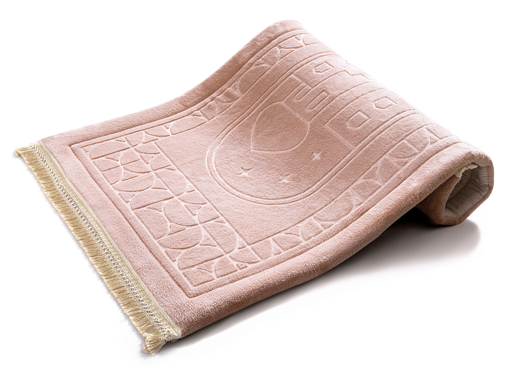 Blush Pink Emboss Prayer Mat | Urban Rugs