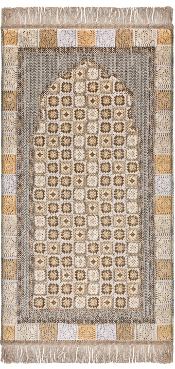  Brownish Croshet Medical Prayer Mat | Urban Rugs