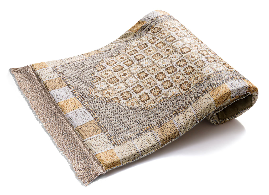  Brownish Croshet Medical Prayer Mat | Urban Rugs