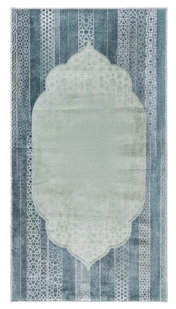 blue islamic travel prayer matt | Urban rugs