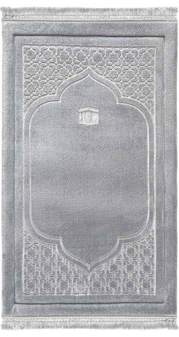 Greyish Emboss Prayer Mat | Urban Rugs