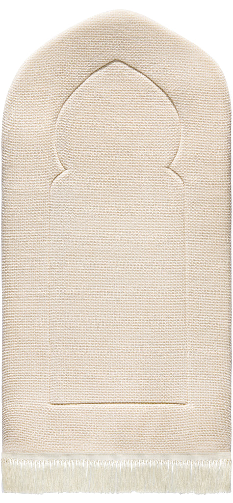 Creamy Arched Plain Prayer Mat | Urban Rugs
