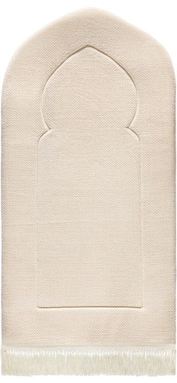 Creamy Arched Plain Prayer Mat | Urban Rugs
