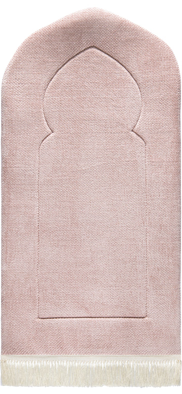 Rosy Arched Plain Prayer Mat | Urban Rugs