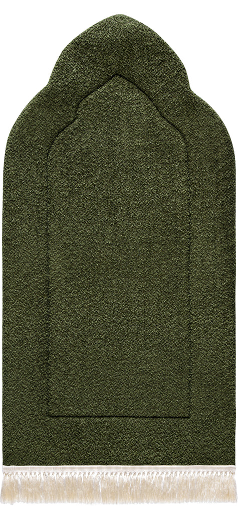 Deep Olive Plain Prayer Mat | Urban Rugs
