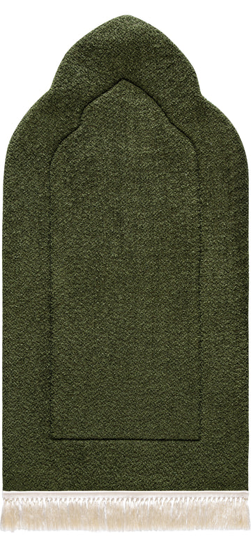 Deep Olive Plain Prayer Mat | Urban Rugs