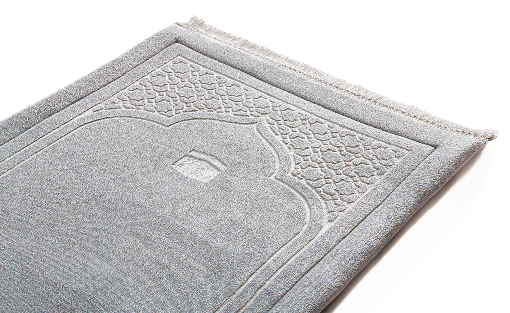 Greyish Emboss Prayer Mat | Urban Rugs