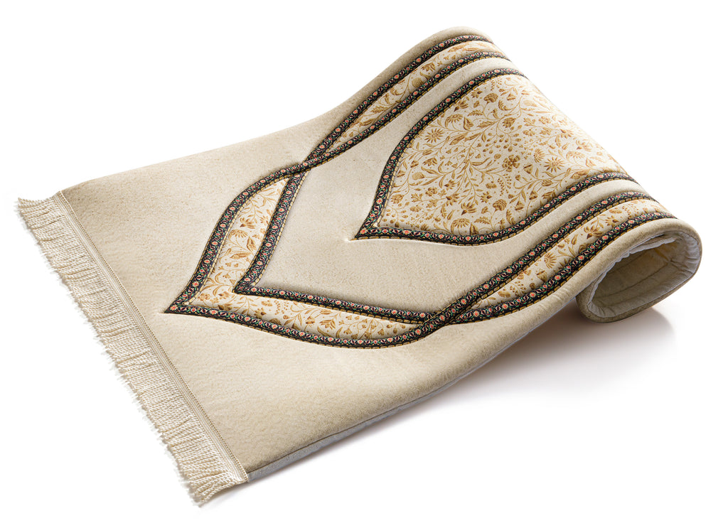 Golden Blossom Premium Prayer Mat 
| Urban Rugs