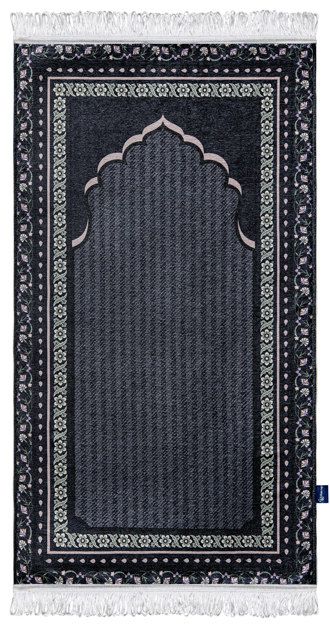 flowered islamic arch velvet thick prayer rug 