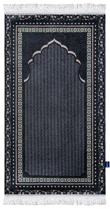 flowered islamic arch velvet thick prayer rug 