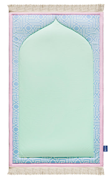 Pastel islamic padded salah mat | Urban Rugs