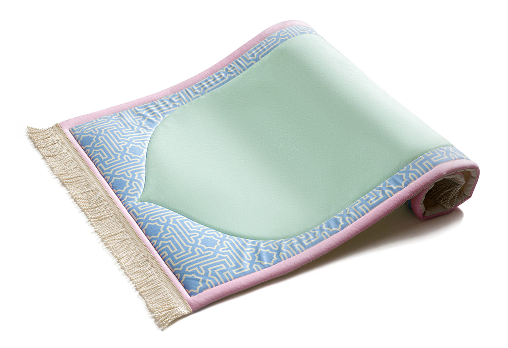 Pastel islamic padded salah mat | Urban Rugs