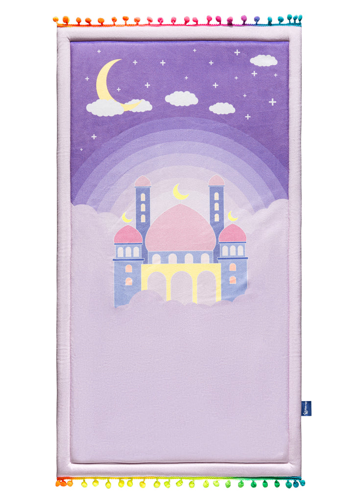 Lilac Clouds Luxury Thick Prayer Carpet for Kids | Urban Rugs
