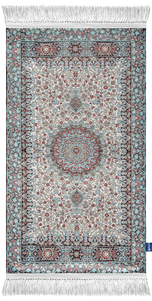 blue iranian prayer mat aethetic | urban rugs