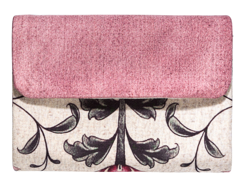 pink green floral portable prayer musallah | Urban Rugs