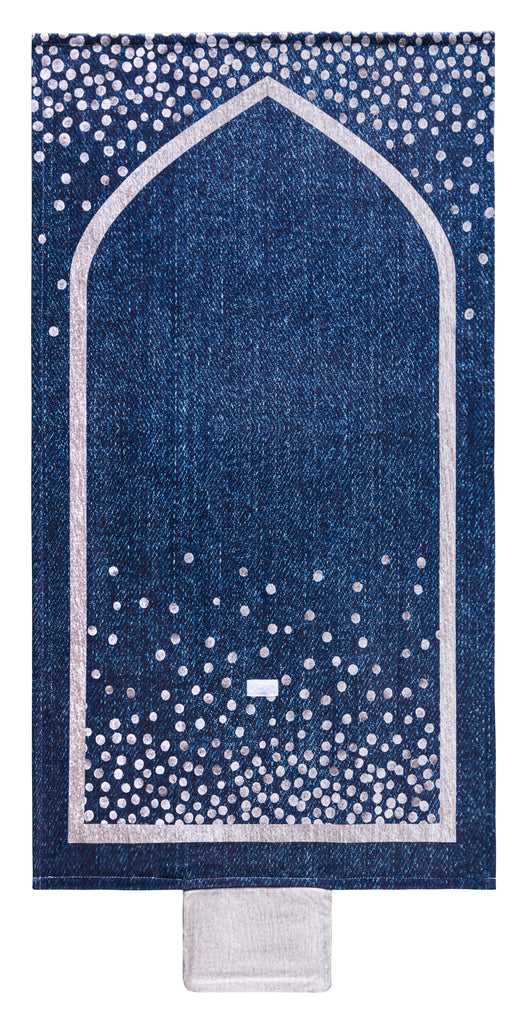 Grey dotted travel prayer mat | Urban Rugs