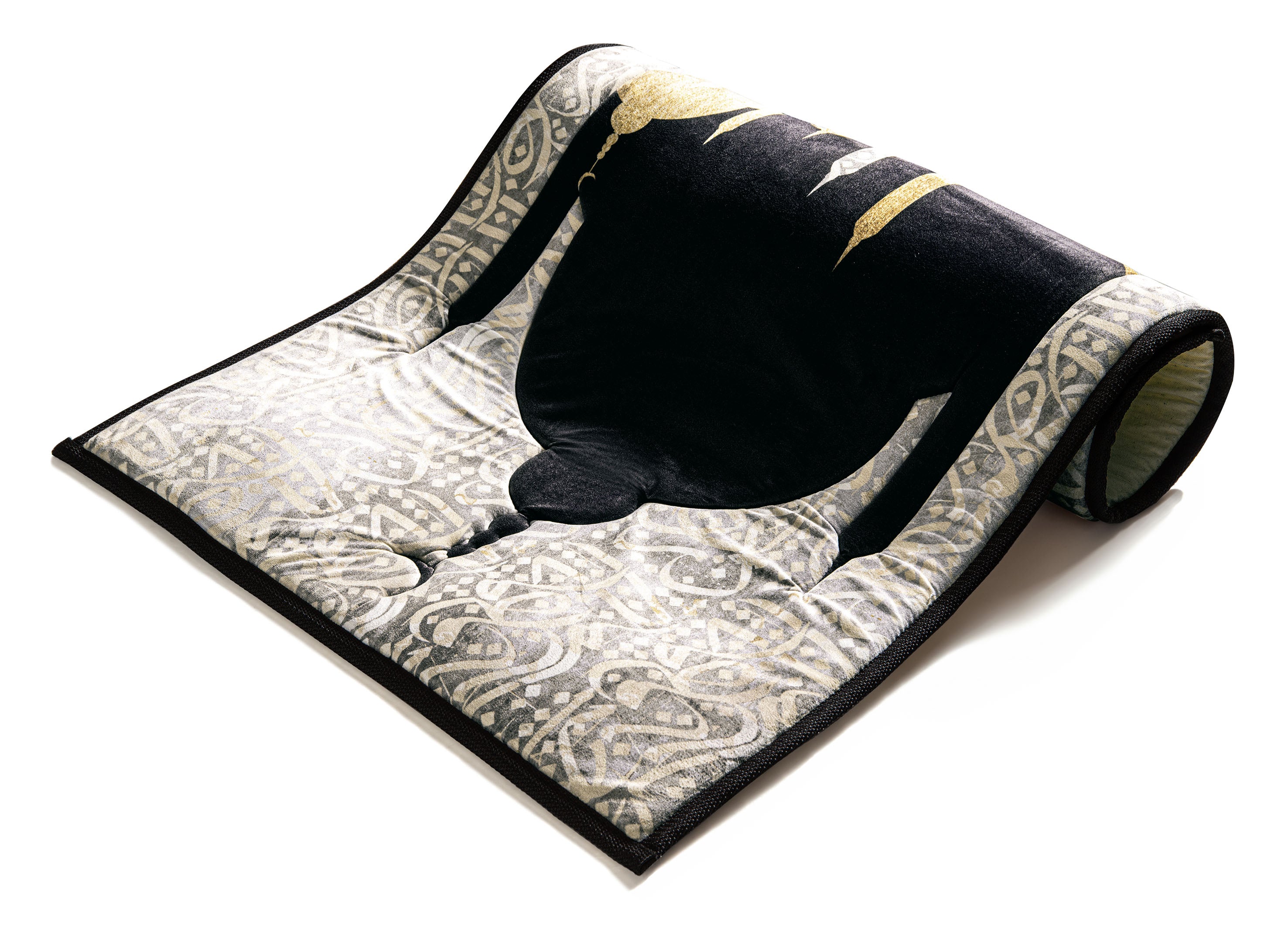 Arabic Calligraphy Rug Light Arabic Calligraphy Premium Prayer Mat | Urban Rugs
