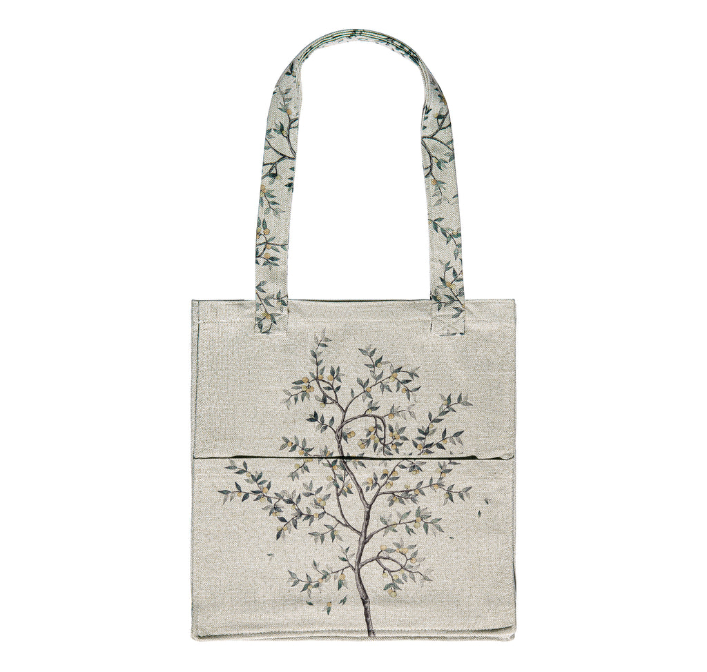 Citrus linen tote bag aesthetic