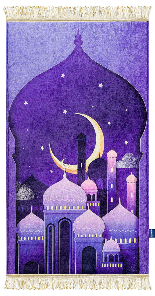 Urban Rugs purple islamic padded prayer rug