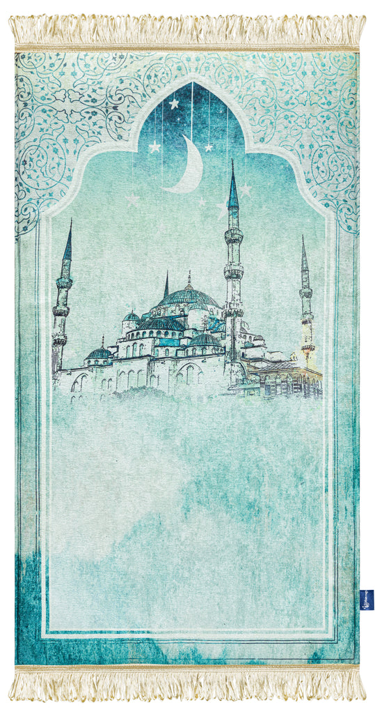 Urban Rugs Light Green Mosque Prayer Mat