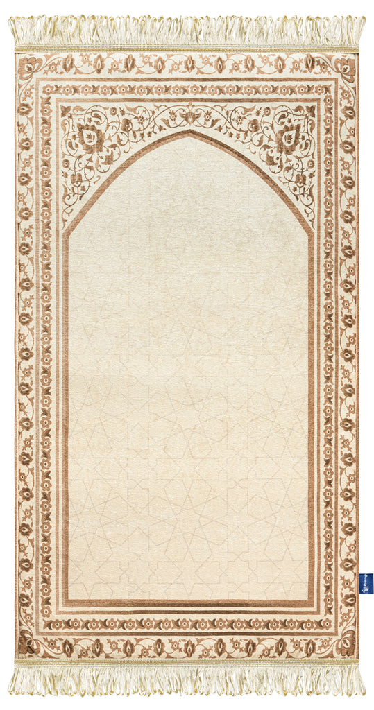 Urban Rugs Beige Cushioned Prayer Carpet